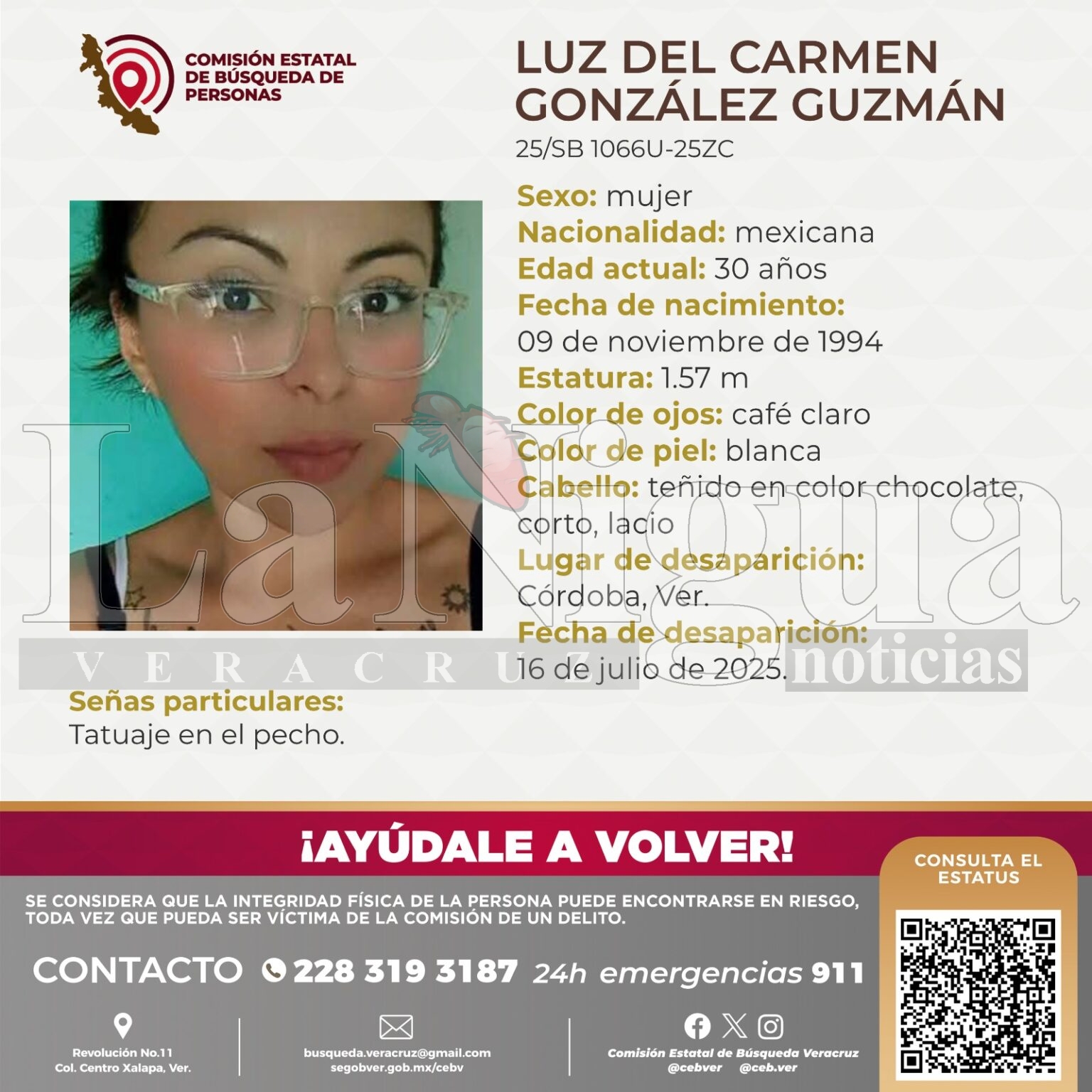 Solicitan ayuda para localizar a joven desaparecida desde el 16 de julio