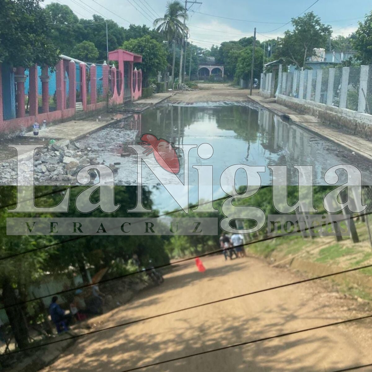 En San Antonio de la Huerta, localidad de #SantiagoTuxtla, pobladores establecen cobro a automovilistas para dejarlos acceder