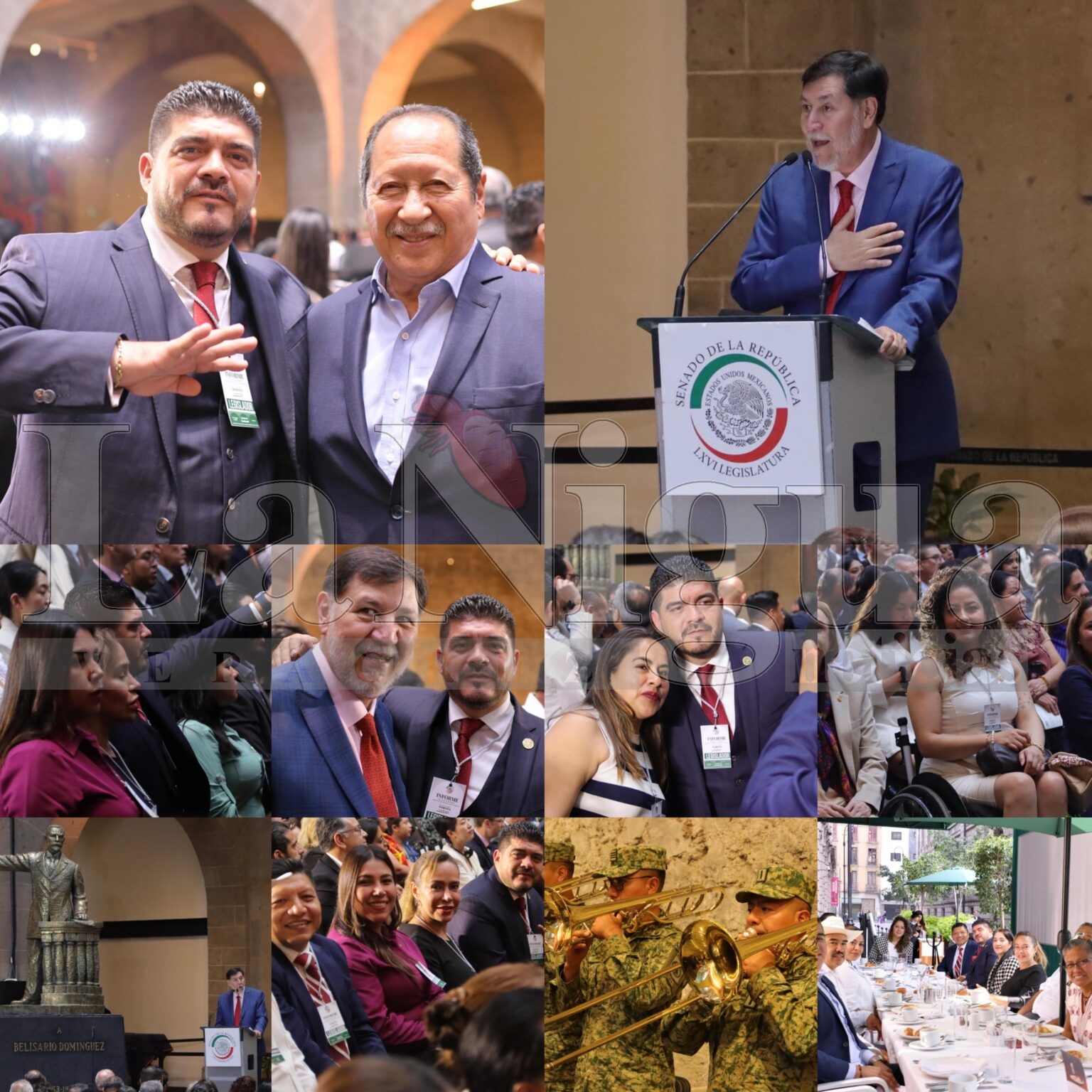 Zenyazen Escobar asiste al Primer Informe del senador Gerardo Fernández Noroña