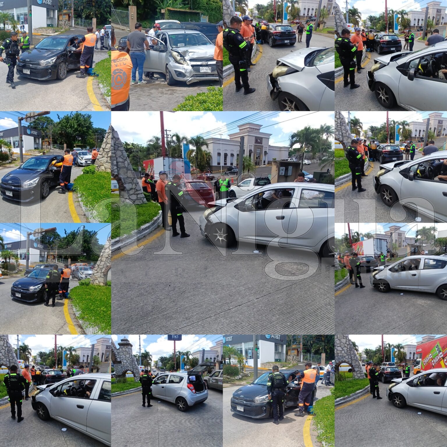 Choque entre Nissan y Kia deja una conductora lesionada en el arco de Sanguilá