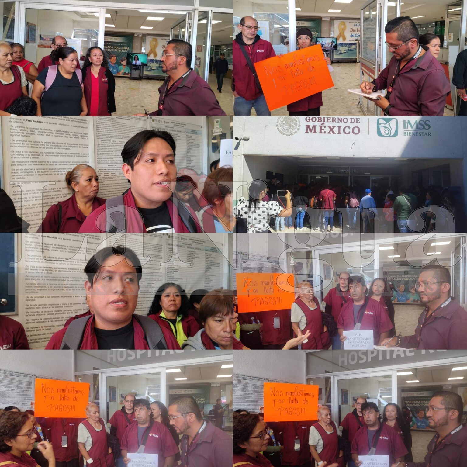 Trabajadores de limpieza del hospital de Río Blanco manifiestan retraso en quincena. Polish 20250819 115907544