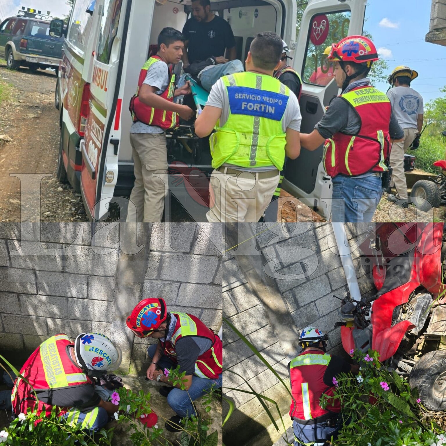 Accidente de cuatrimoto deja un lesionado