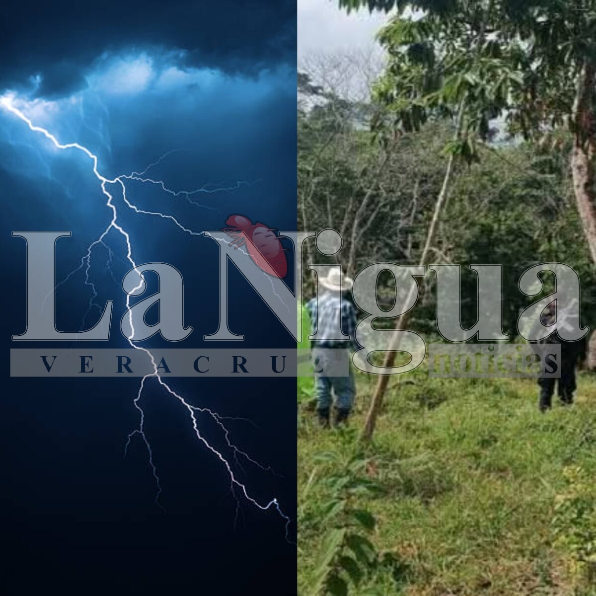 Dos campesinos mueren tras ser alcanzados por un rayo en Las Choapas