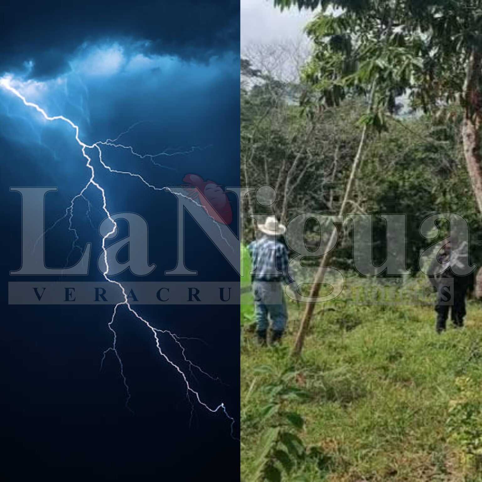 Dos campesinos mueren tras ser alcanzados por un rayo en Las Choapas