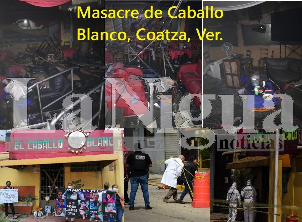 Masacre de Caballo Blanco, seis años de fuego, dolor y promesas incumplidas en Coatzacoalcos. El 27 de agosto 2019, sujetos prendieron fuego a local, con 32 personas encerradas.