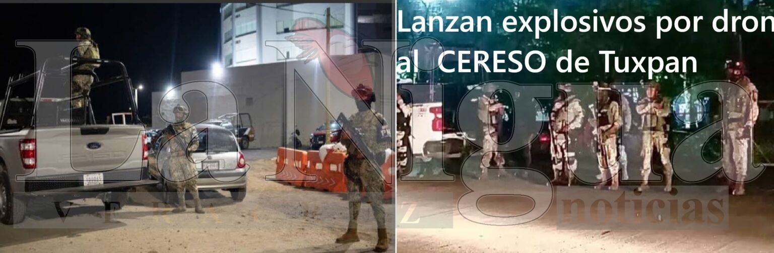 Lanzan presuntos explosivos por dron al CERESO en Tuxpan. *No estallaron por suerte