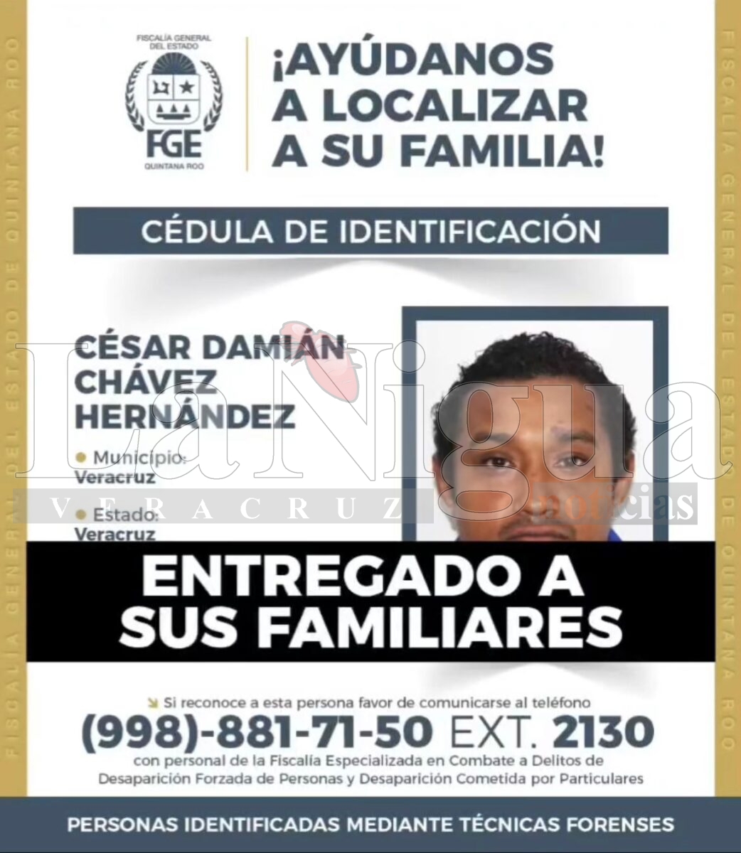 Entregan cuerpos de dos veracruzanos a sus familiares en Quintana Roo, tras publicación de lista de personas no reclamadas. 2 img 20250806 wa00297247267441947873592