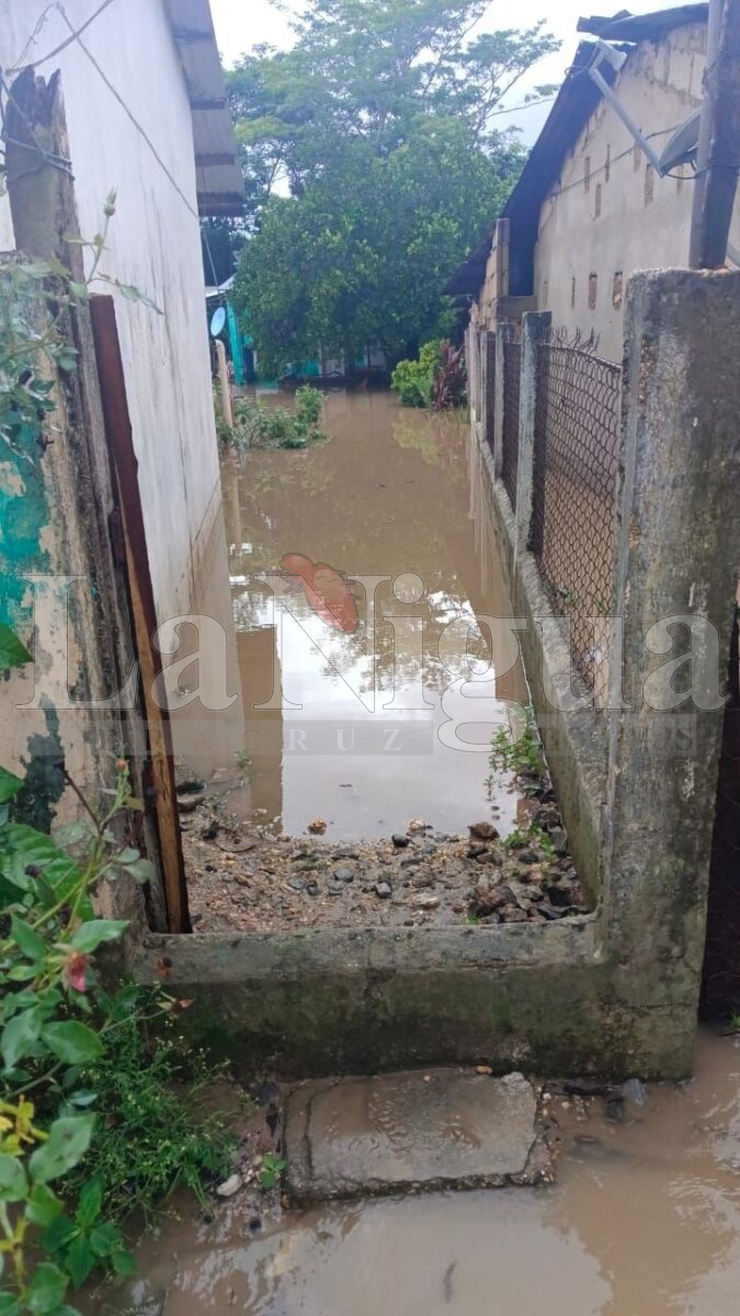 Ríos desbordándose en Hueyapan tras paso de la Onda Tropical 20; Protección Civil activa recorridos preventivos. 5 img 20250806 wa00357489732264091890243
