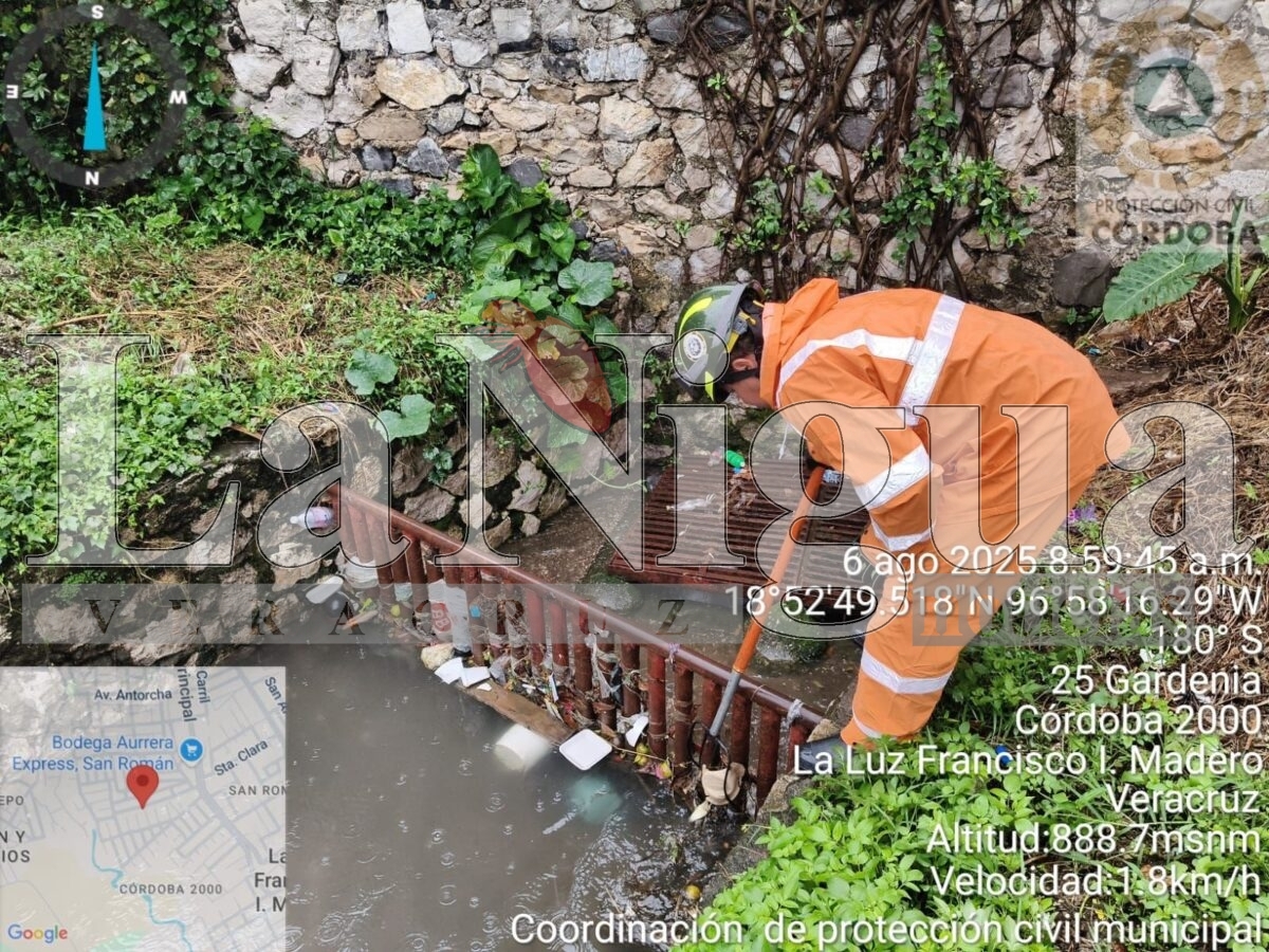 Ríos desbordándose en Hueyapan tras paso de la Onda Tropical 20; Protección Civil activa recorridos preventivos. 4 img 20250806 wa0055367349892629298989