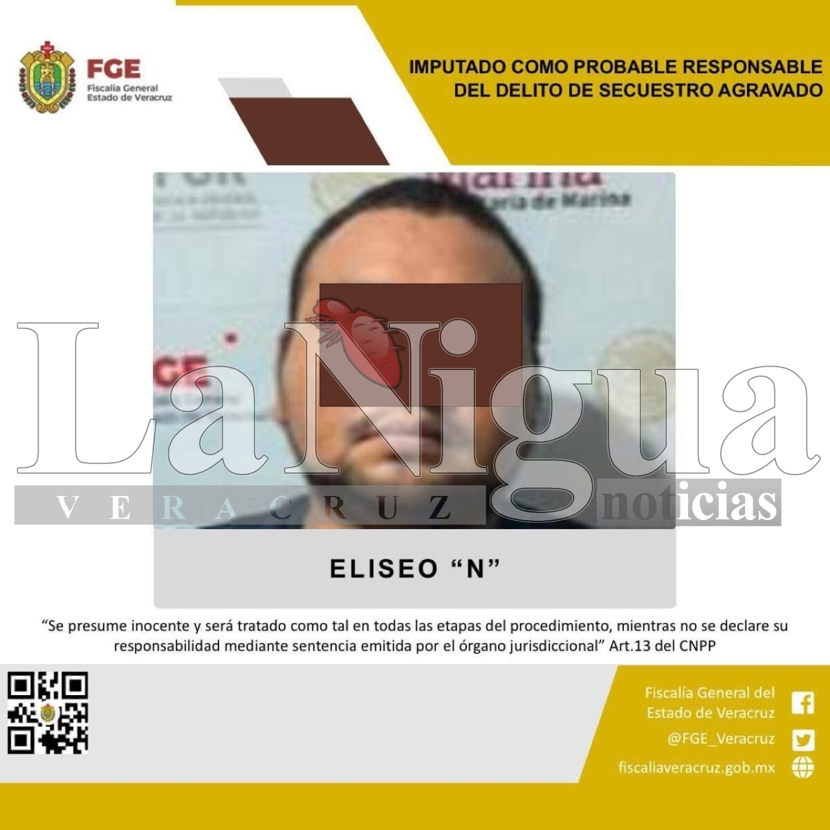 Imputan a sujeto por el delito de secuestro agravado en Totutla