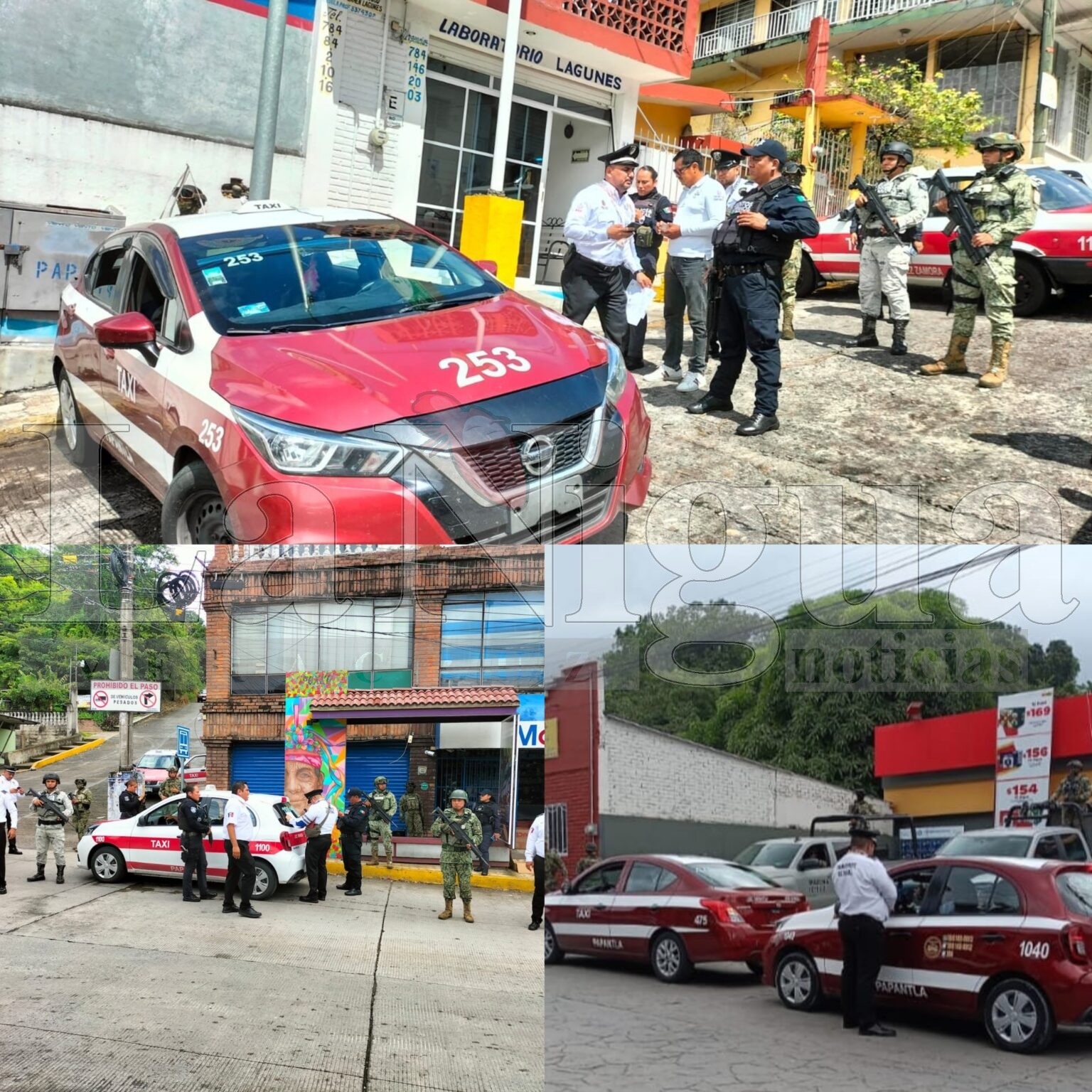 Operativo sorpresa contra taxis irregulares en Papantla
