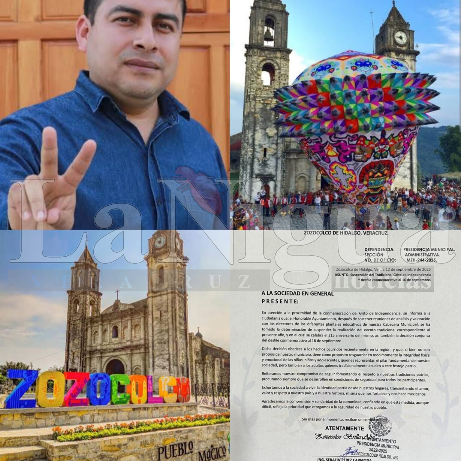 En Zozocolco, suspenden Festejos Patrios