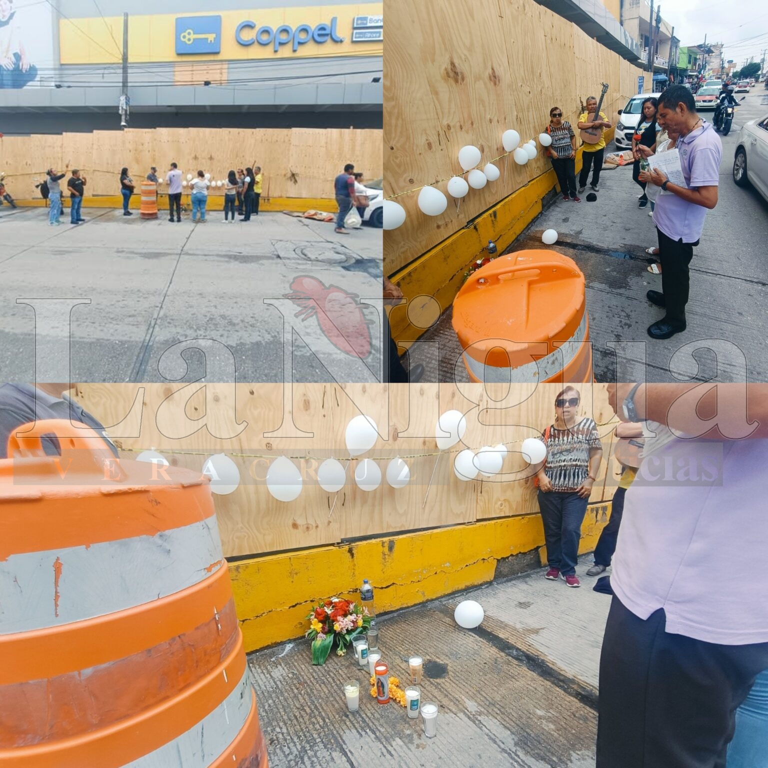 Ciudadanos se reúnen en Las Choapas para orar por víctimas de incendio en Coppel.