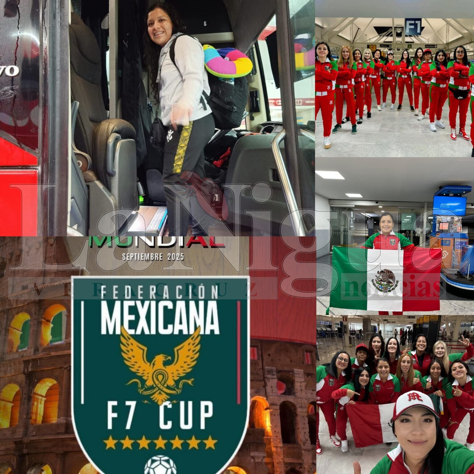 Jacki Garrido de Nanchital y la selección mexicana ya están en Italia para participar en el Mundial de fútbol 7