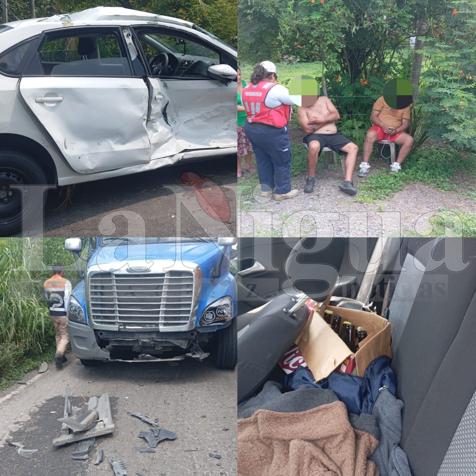 Ebrios provocan accidente en Medellín de Bravo