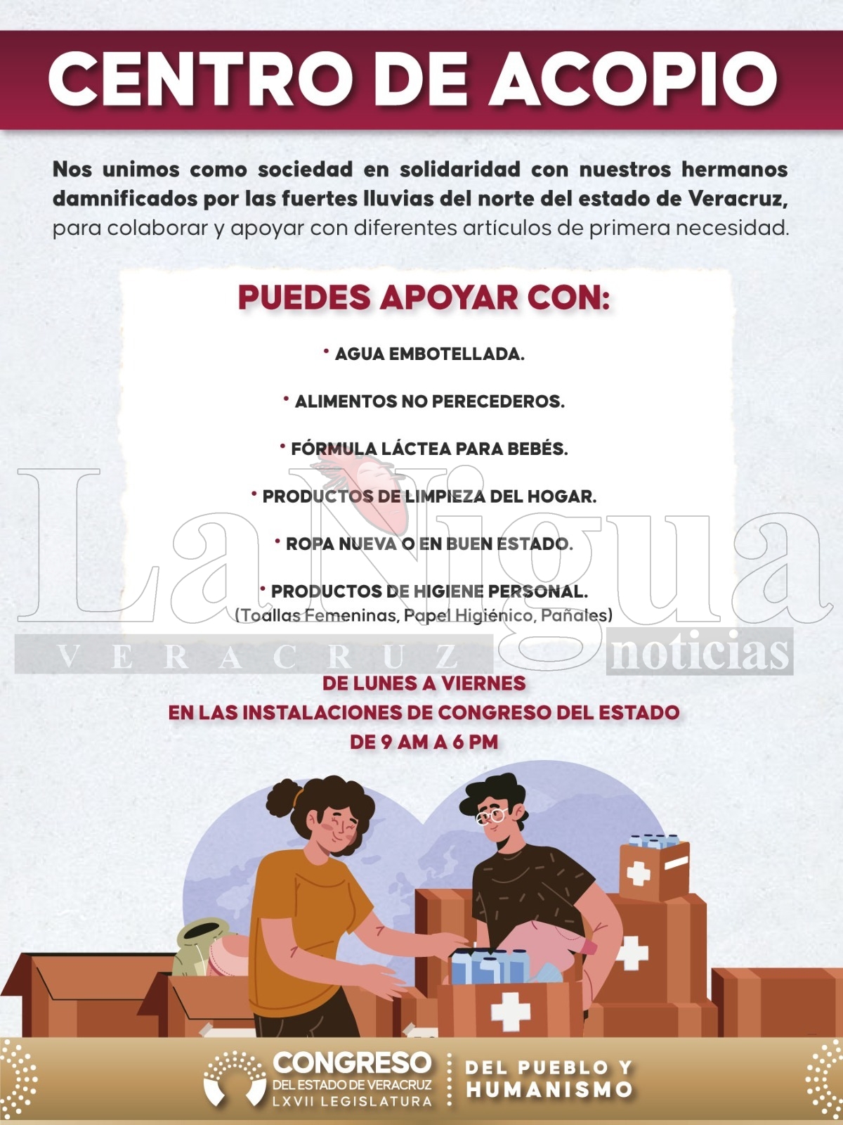 Abre Congreso Centro de Acopio para apoyar a damnificados del norte del estado 1 IMG 20251010 WA0143