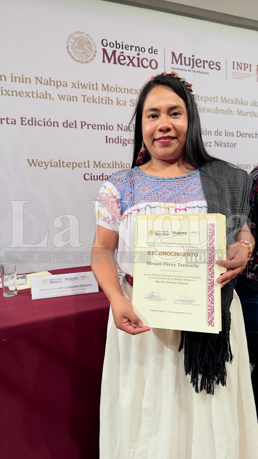 Reconocen a chef nahua de Zongolica en Bellas Artes por su labor en favor de las mujeres indígenas