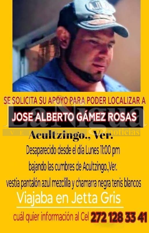 SE BUSCA A JOSÉ ALBERTO GÁMEZ ROSAS, DESAPARECIDO EN ACULTZINGO 1 IMG 20251016 WA0135