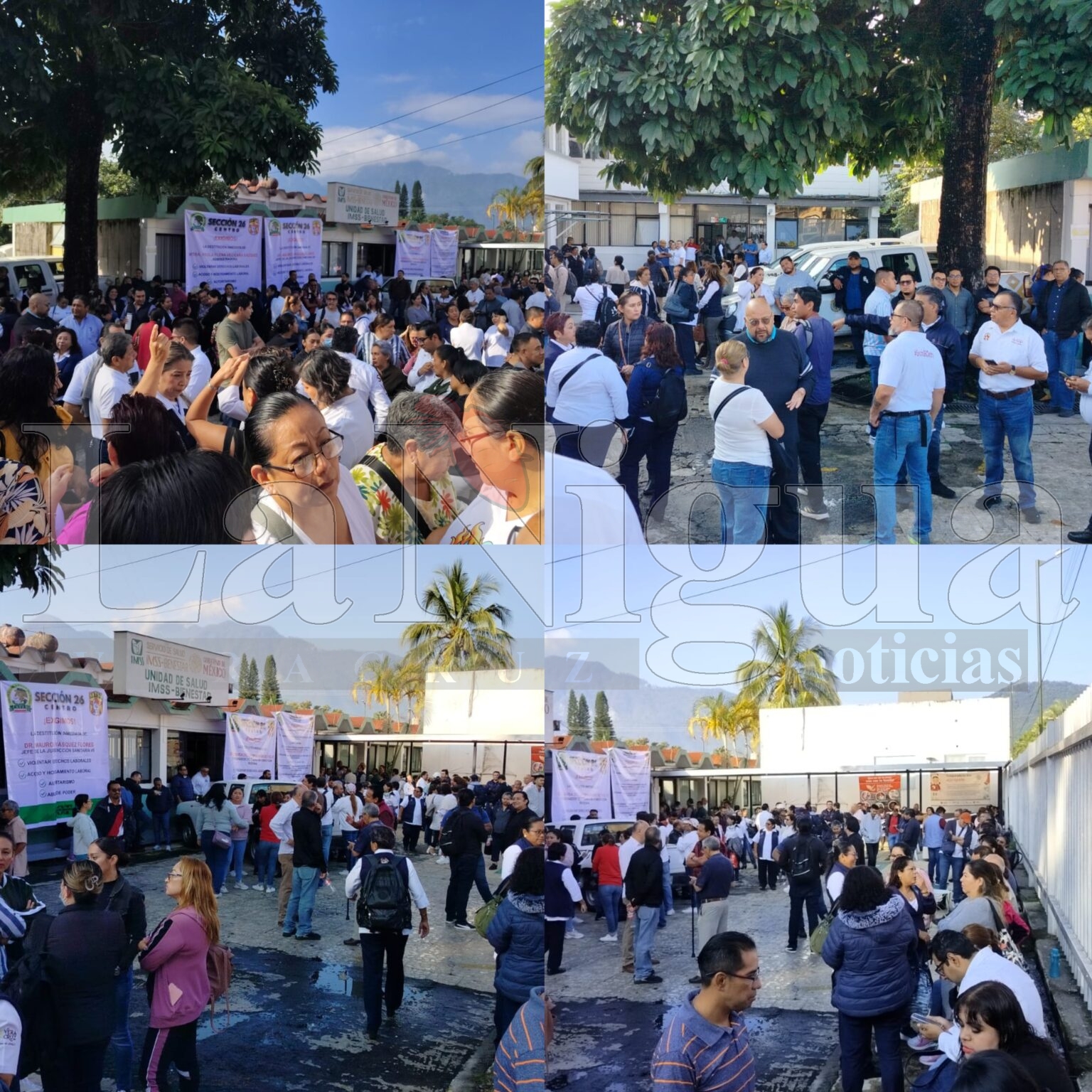 Toman trabajadores de la salud la Jurisdicción Sanitaria No. 7; exigen destituciones por acoso y abuso de poder