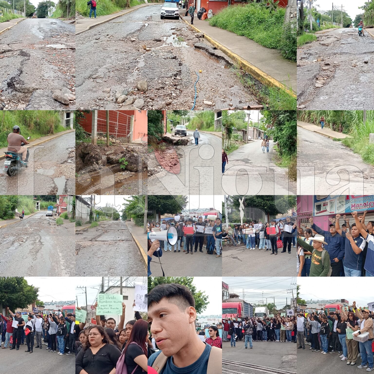 Habitantes bloquean vialidad en Peñuela por deterioro de calles