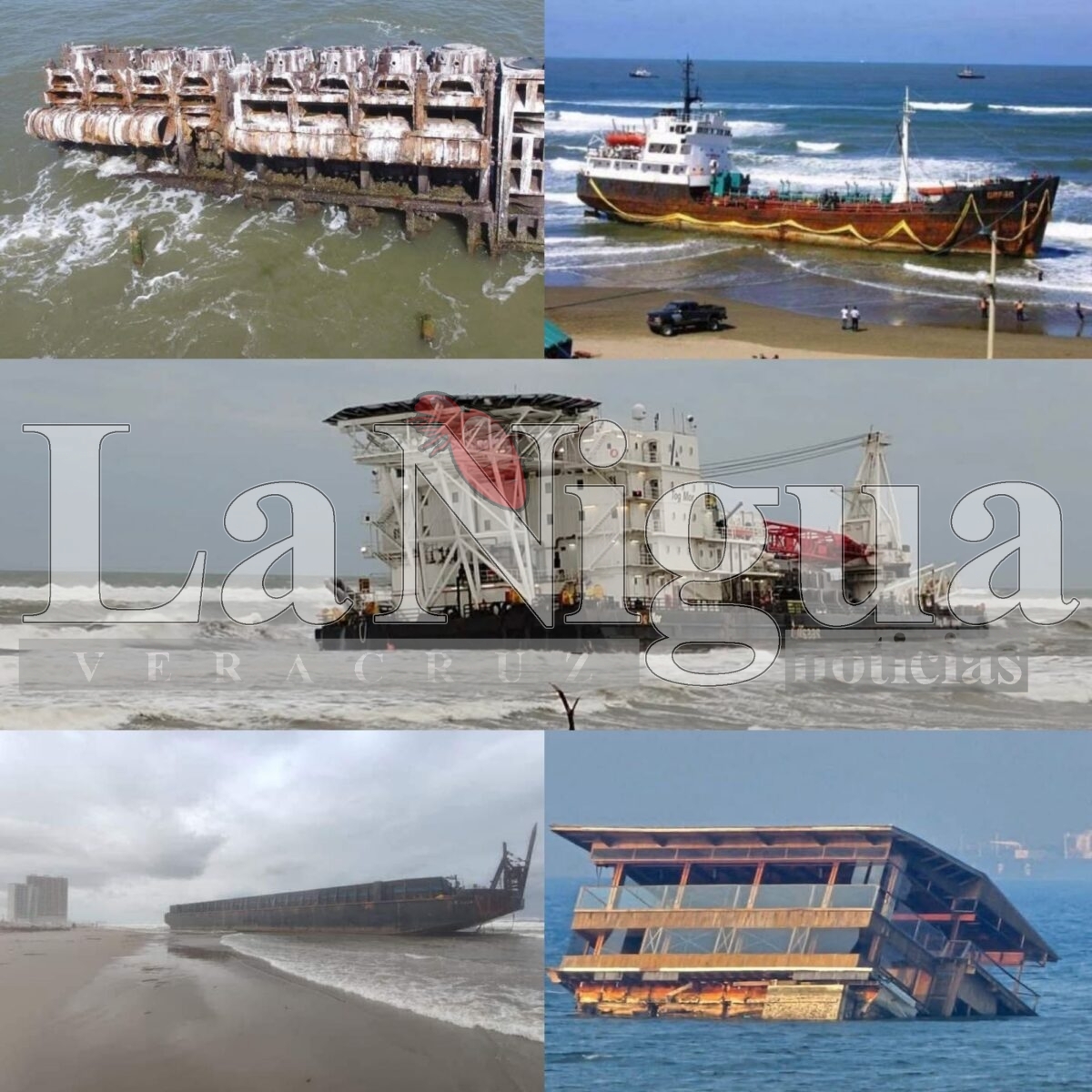 “El Atracadero” se suma a la lista de navíos encallados en las playas de Coatzacoalcos. 1 polish 20251019 2123572163079044559037081343