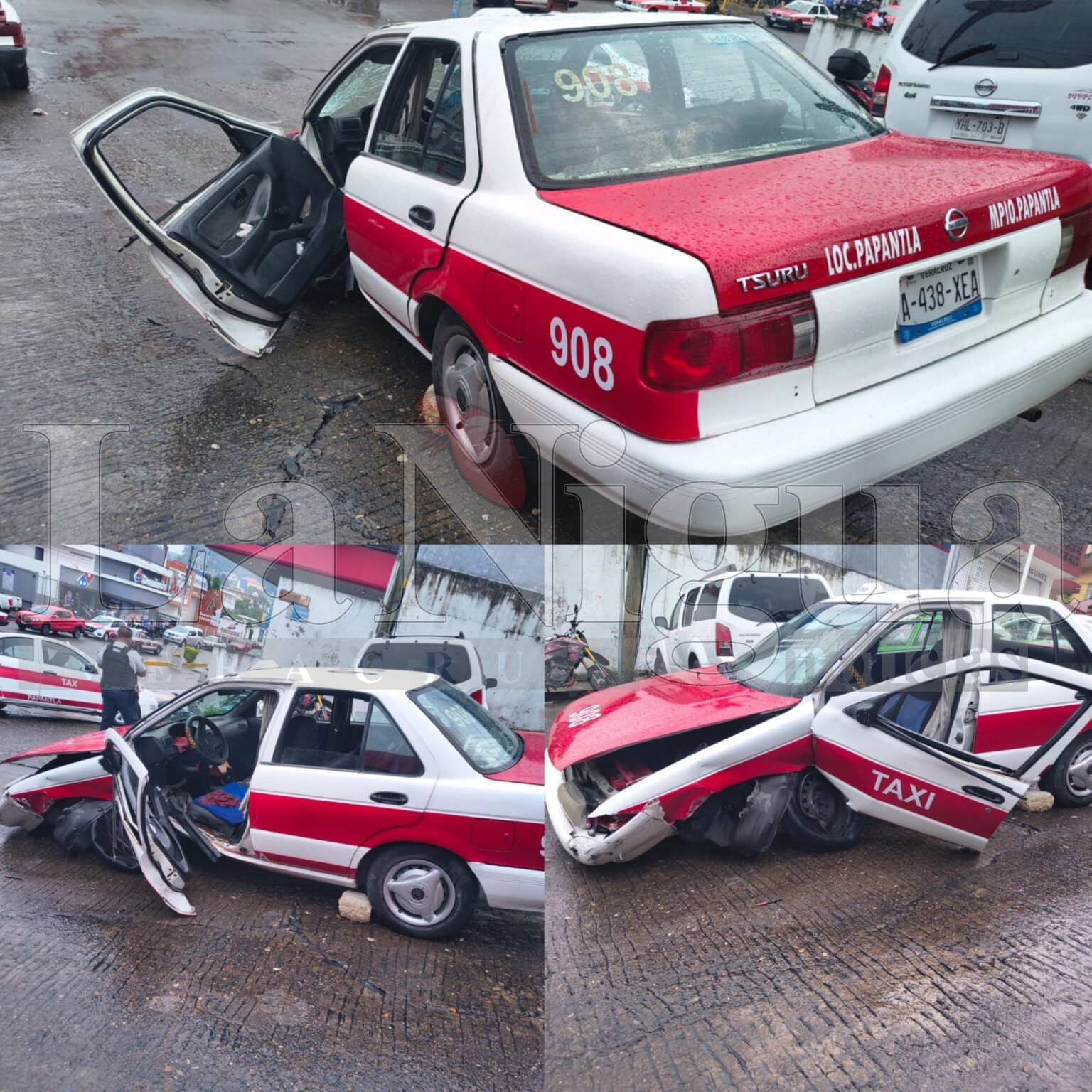 Taxi, sin frenos a punto de ocasionar una tragedia en Papantla