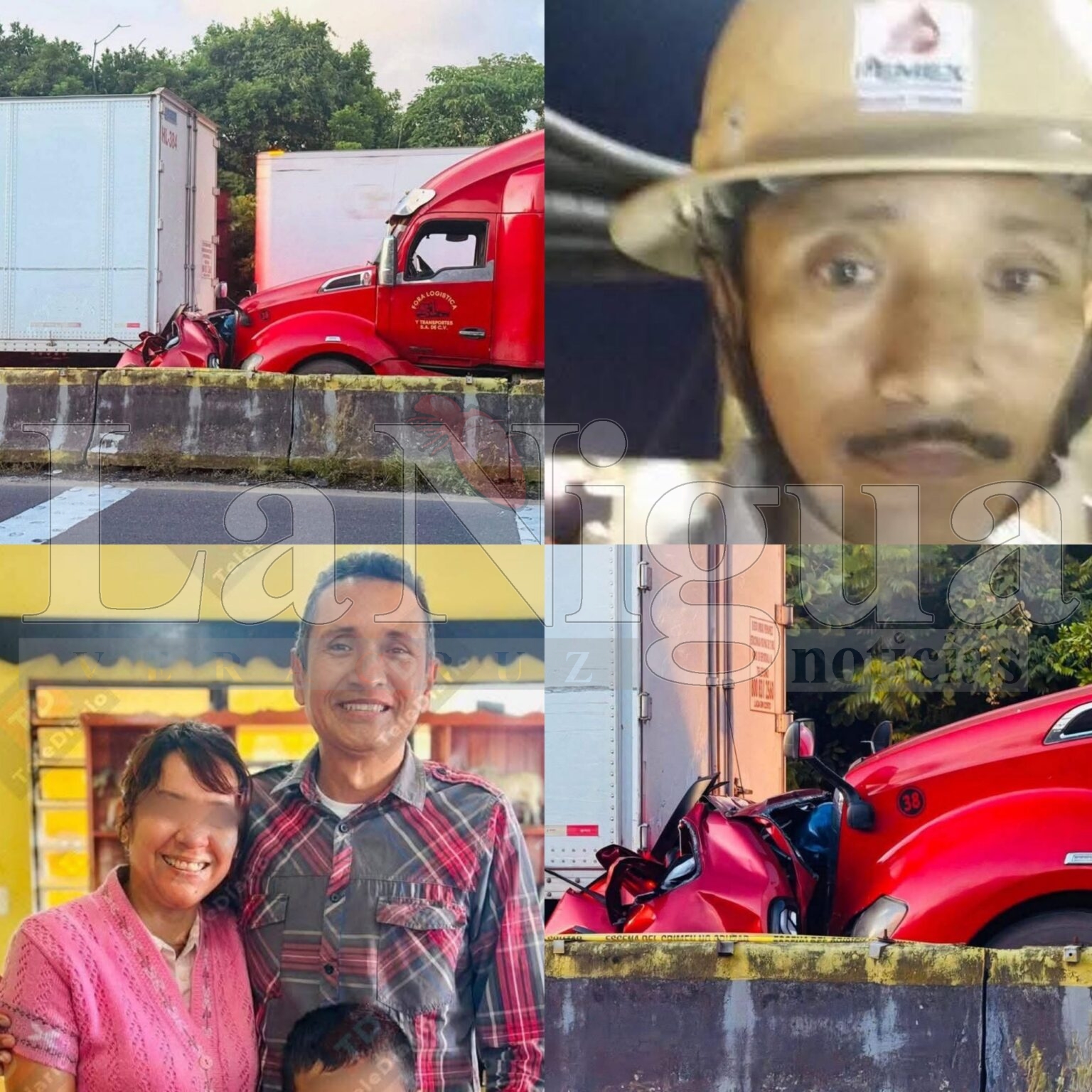 Familia petrolera de Agua Dulce pierde la vida en trágico accidente sobre el puente Dovalí