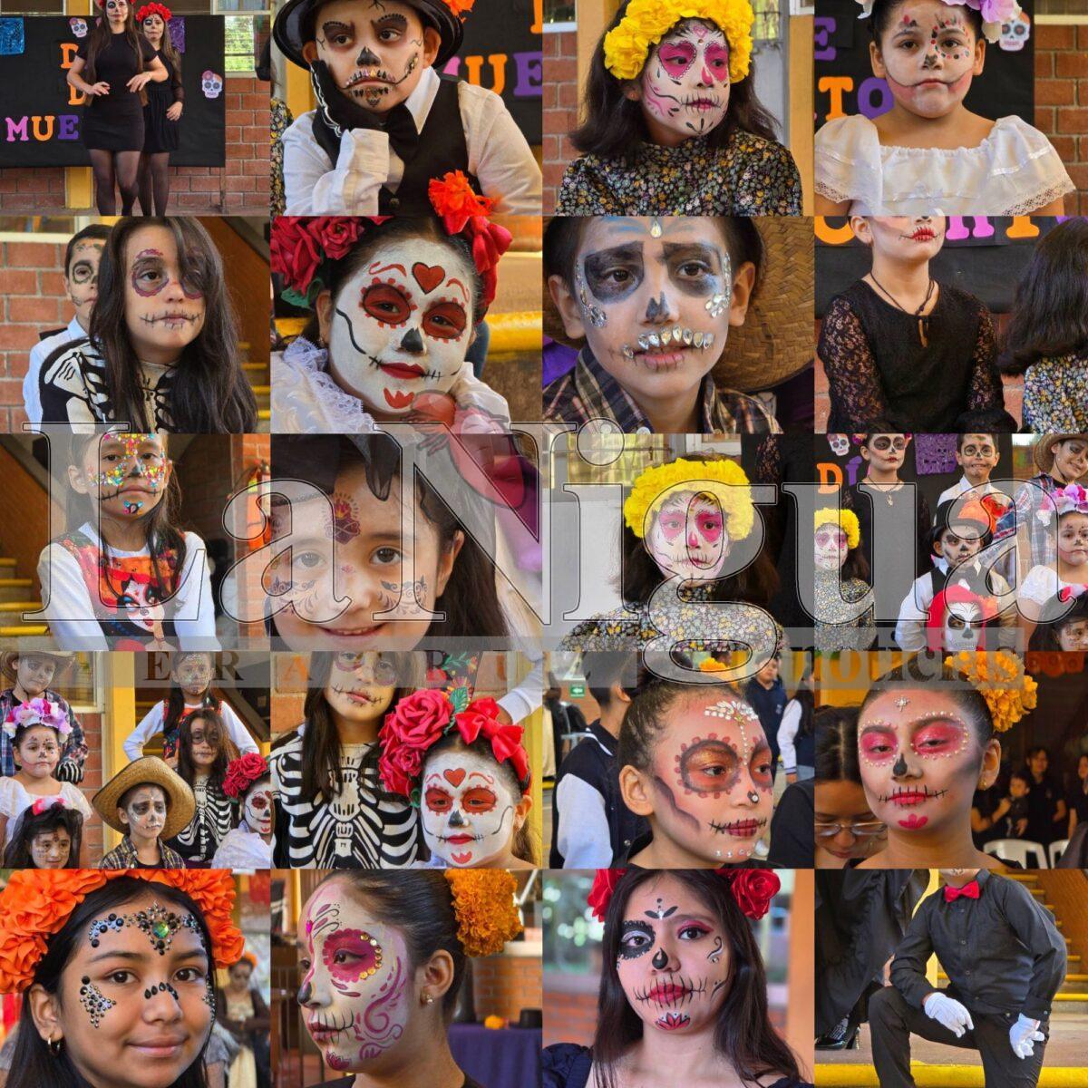 Color, arte y tradición en cada rostro: celebración del Día de Muertos en el Grupo Escolar Cervantes