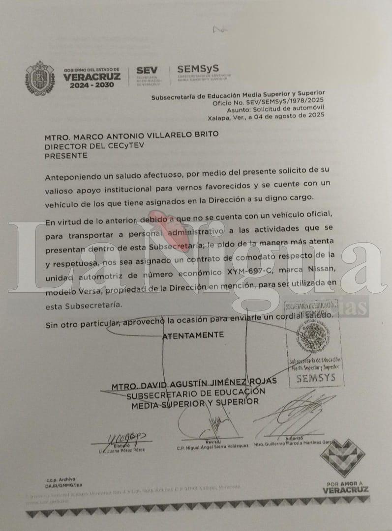 Denuncian presuntas irregularidades y tráfico de influencias en la Subsecretaría de Educación Media Superior y Superior de Veracruz