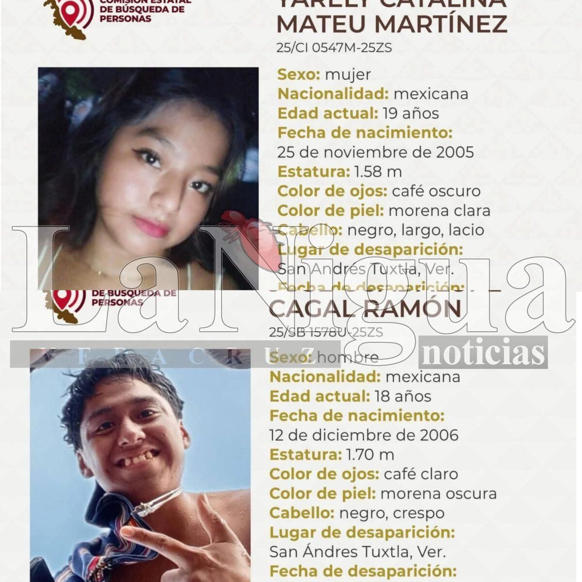 Desaparecen dos jóvenes en San Andrés Tuxtla el mismo día