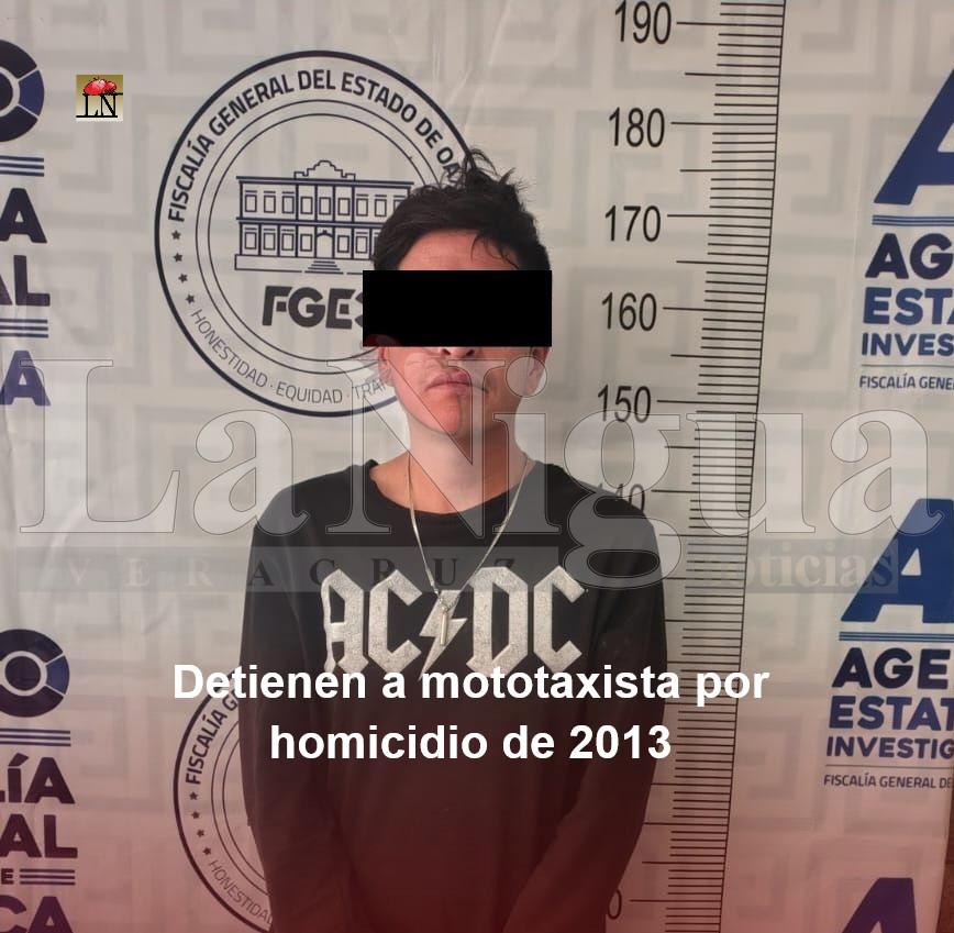 Detienen a mototaxista por homicidio cometido en Santa Cruz Lachoxolana; el crimen ocurrió en 2013