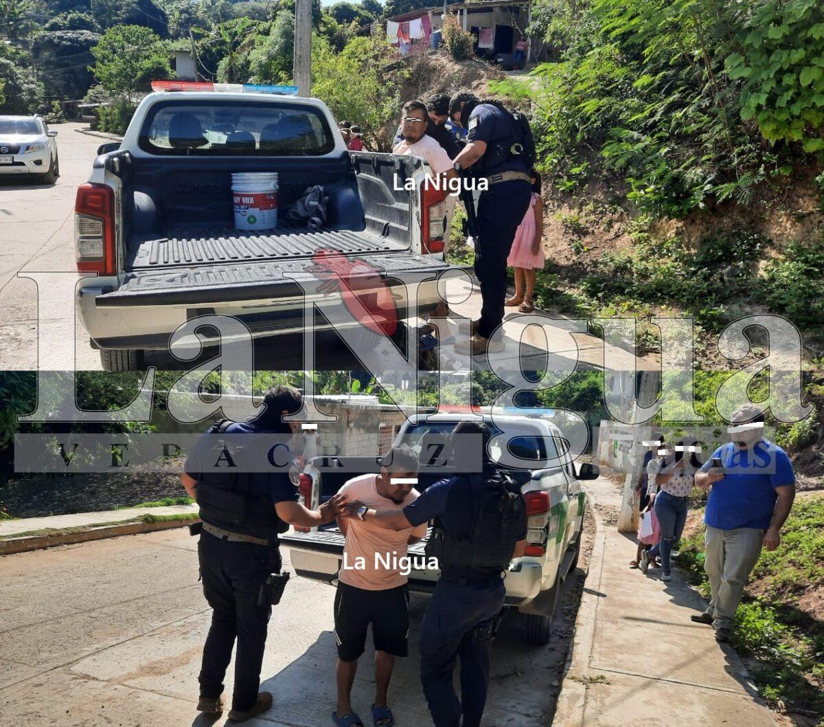 Detienen preventivos Municipales a un depravado sujeto en Tecolutla. *Abvsó de su hijastra de 7 años