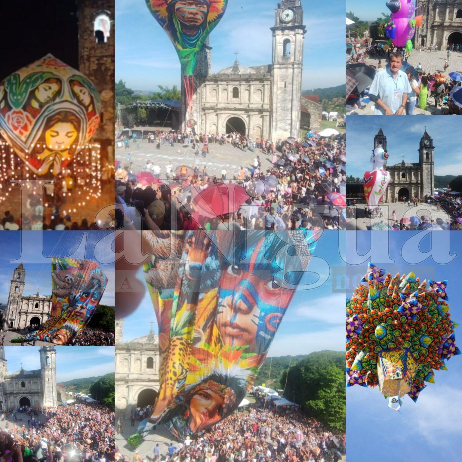 Miles de visitantes disfrutan el XIII Festival Internacional de Globos de Papel de China en Zozocolco