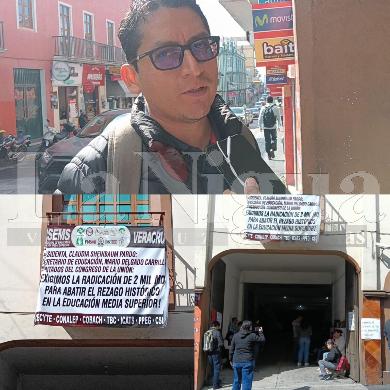 SUTCECYTEV toma 32 planteles del CECYTEV en Veracruz por falta de pago del retroactivo salarial