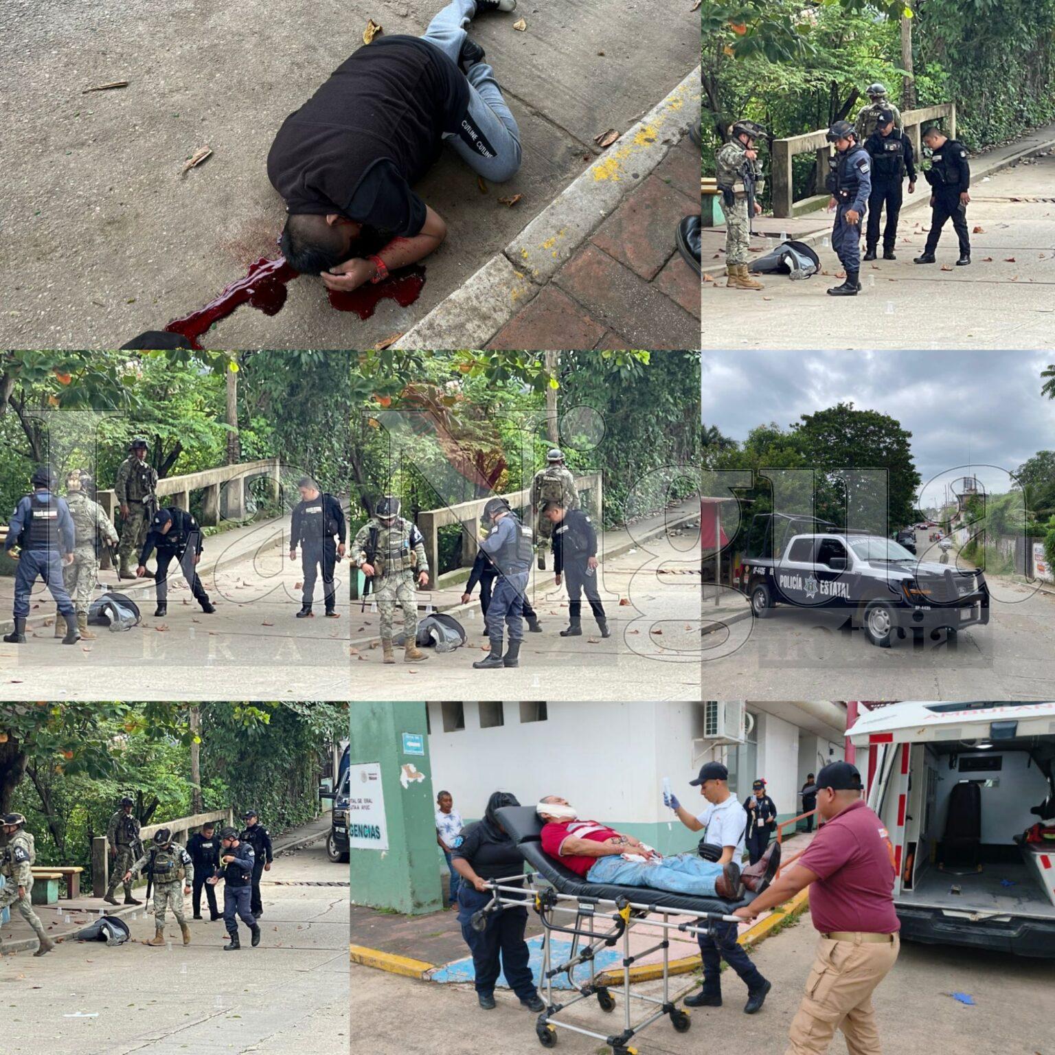 Ataque armado en pleno centro de Acayucan, deja un muerto y un lesionado.