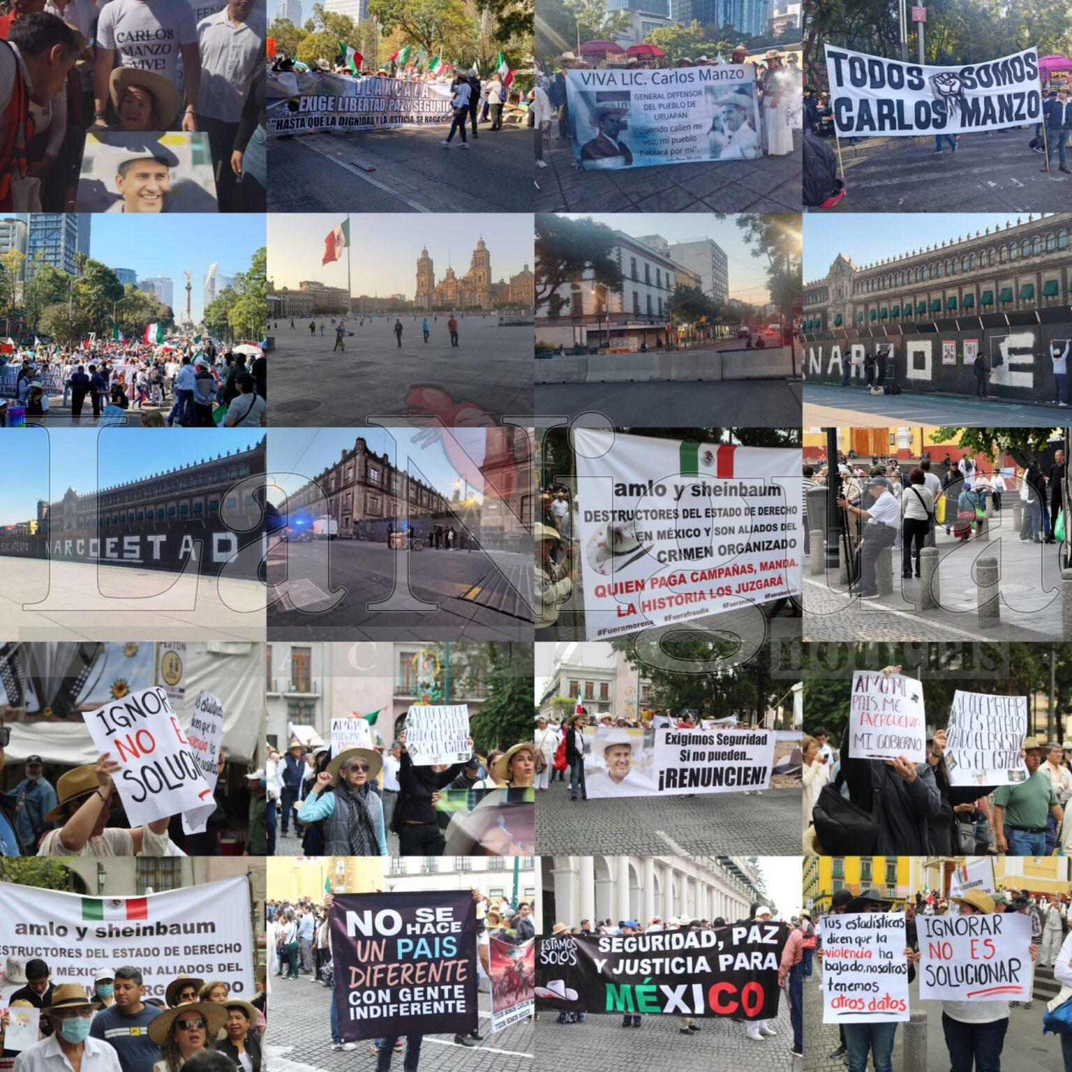 Ciudadanos marchan en Xalapa y diversas ciudades del país en memoria de Carlos Manzo y en protesta contra la inseguridad