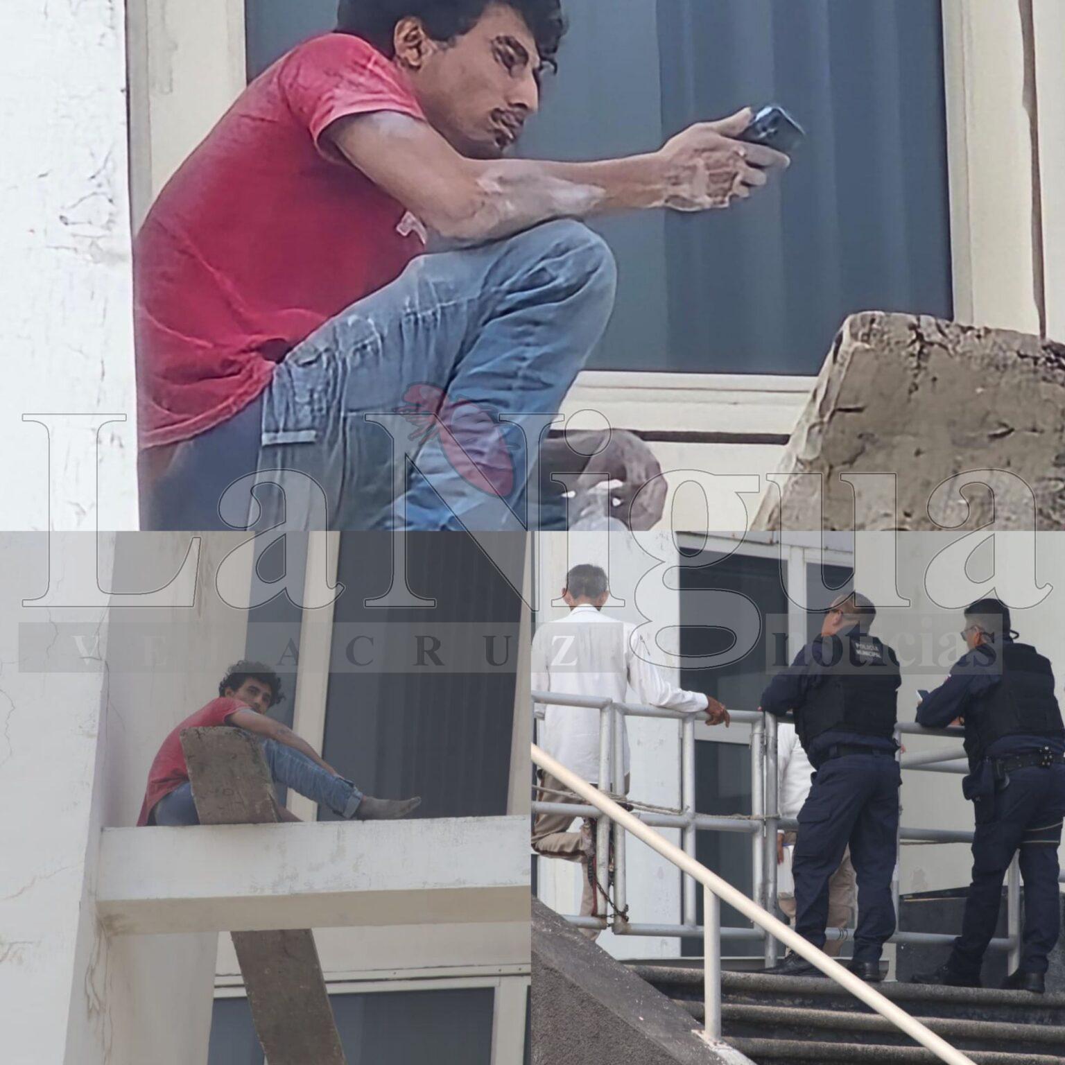 INTOXICADO SE SUBE A LA TORRE DE PEMEX Y PONE EN JAQUE A BOMBEROS, POLICÍAS Y CRUZ ROJA