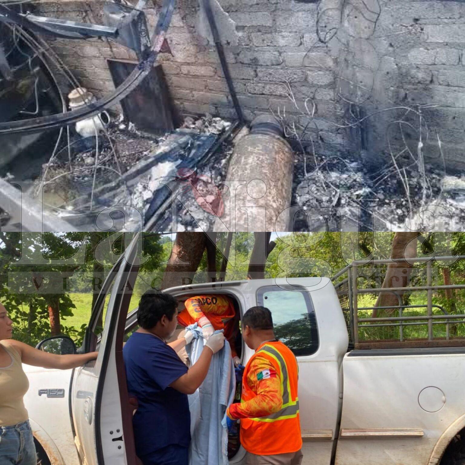 Explosión de tanque de gas cobra la vida de un bebé en Mecayapan