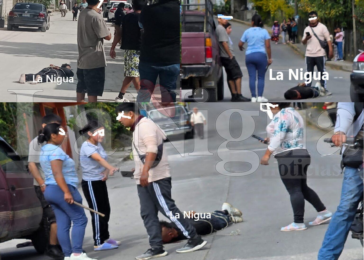 APALEAN Y ATAN A PRESUNTO LADRÓN EN COSCOMATEPEC.