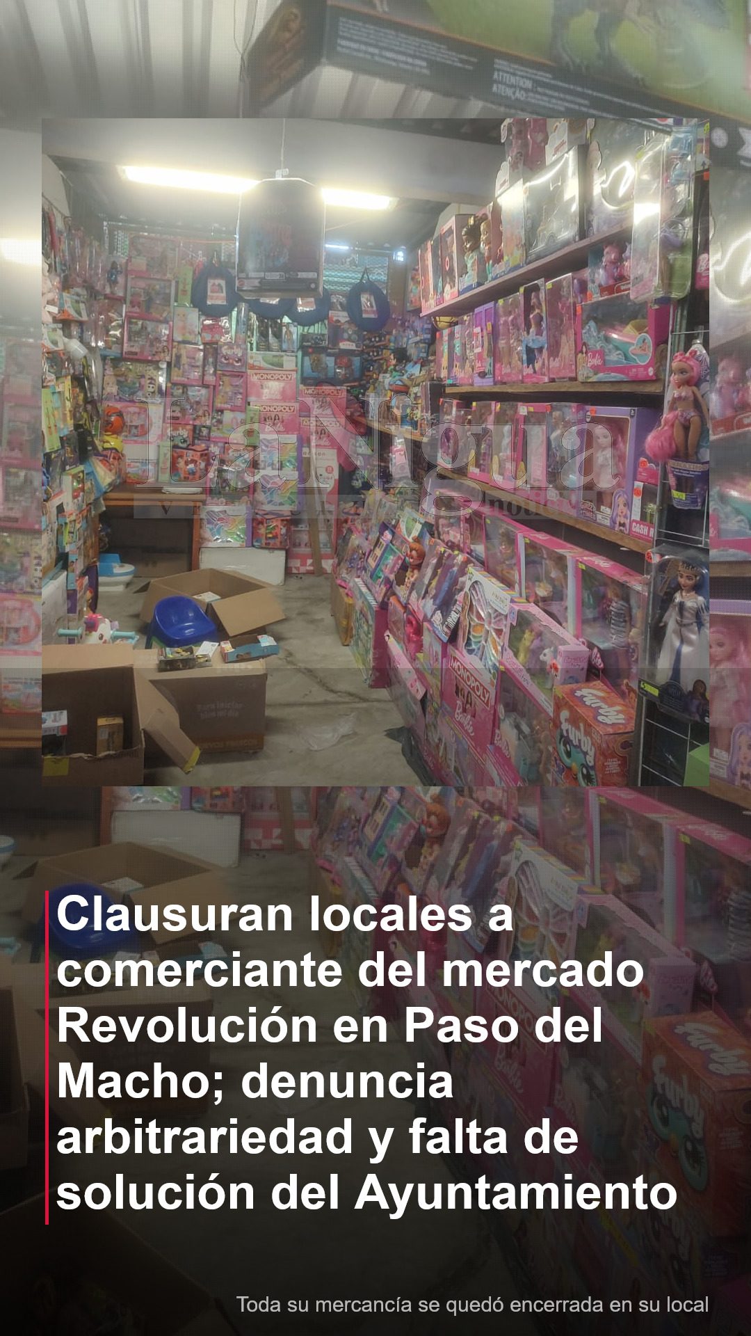 Clausuran locales a comerciante del mercado Revolución en Paso del Macho; denuncia arbitrariedad y falta de solución del Ayuntamiento