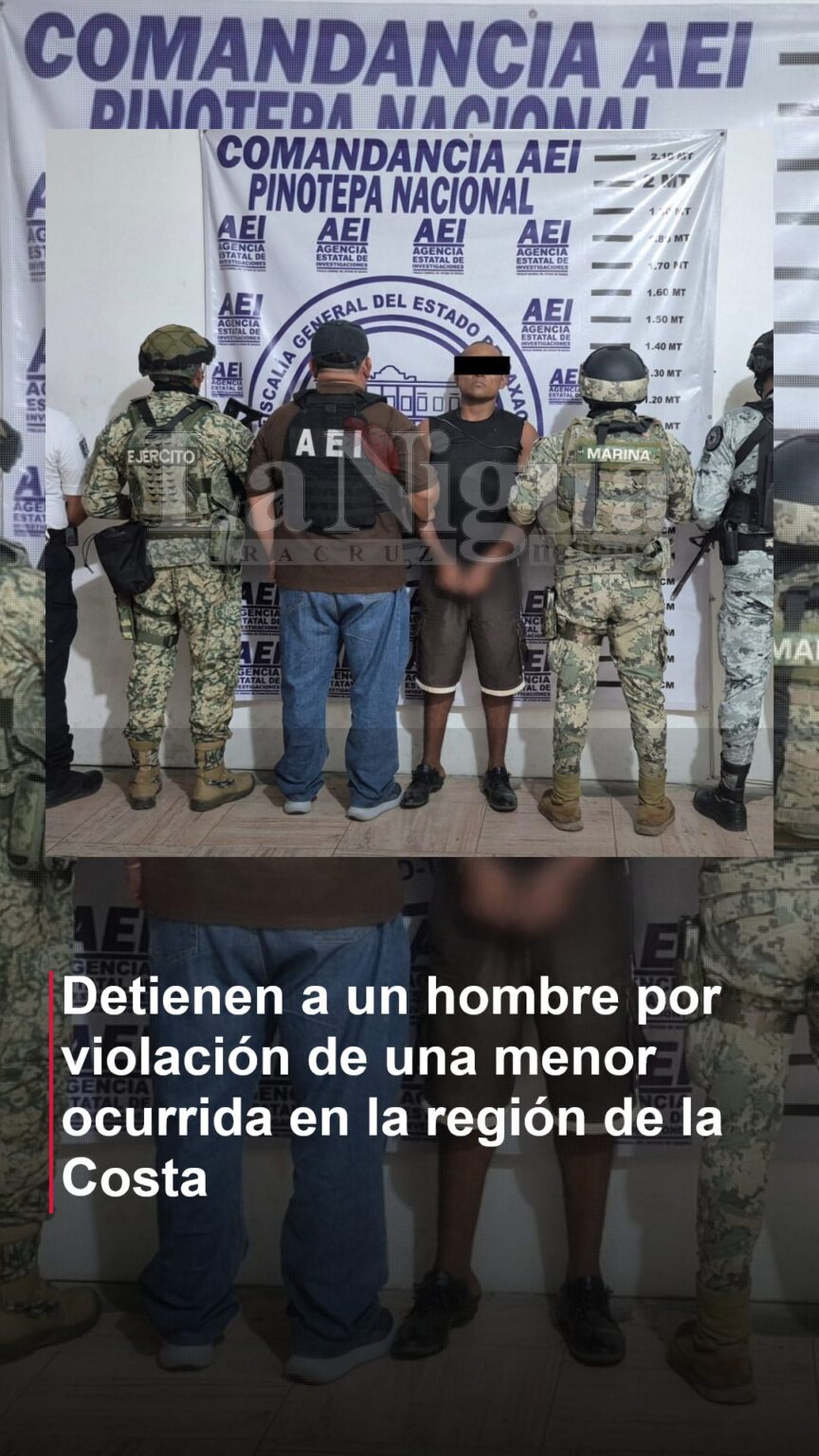 Detienen a un hombre por violación de una menor ocurrida en la región de la Costa