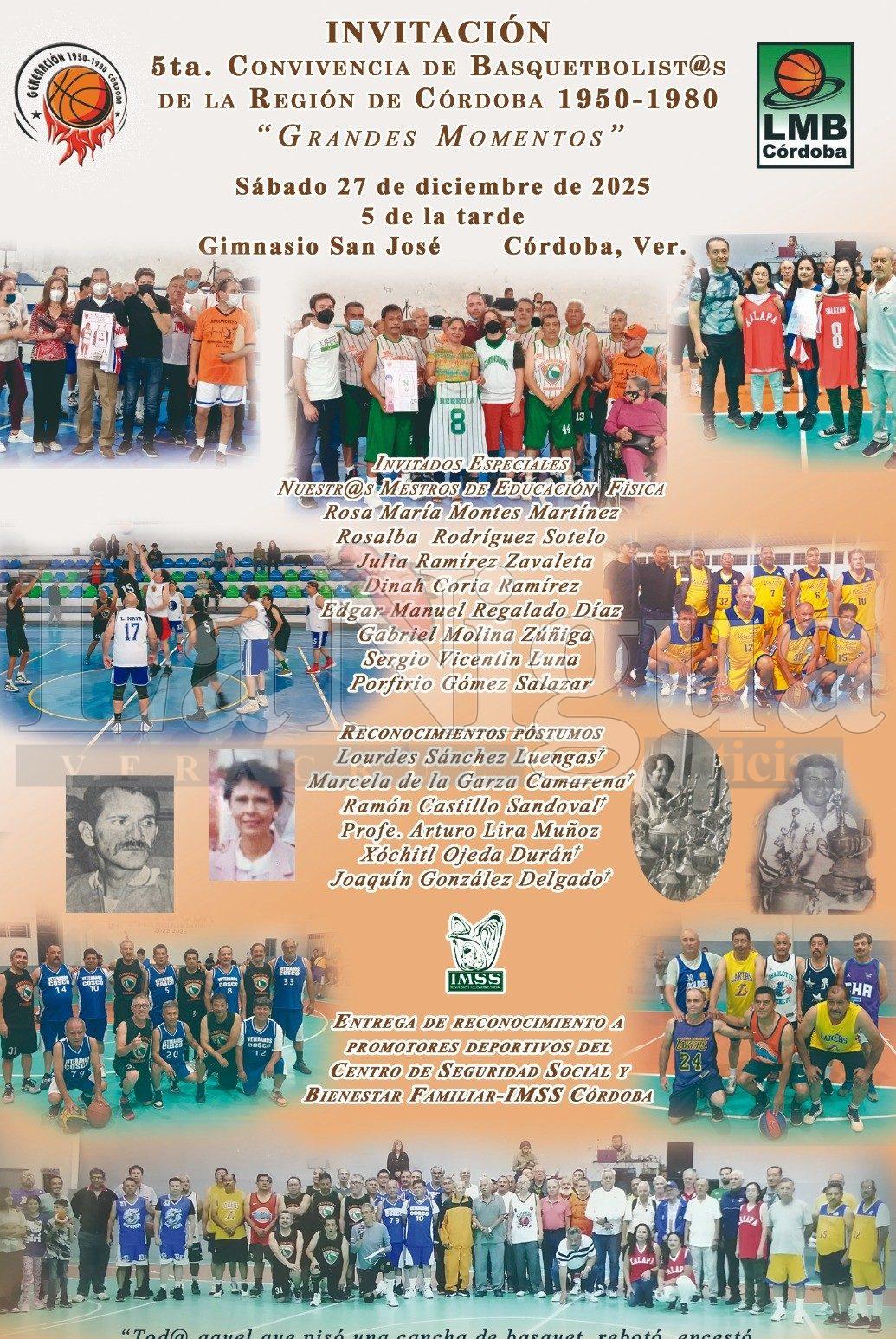 Quinto reencuentro del basquetbolen el gimnasio Municipal a las 5 PM