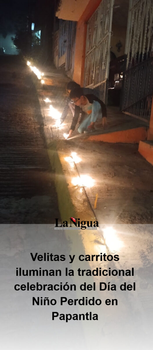 Velitas y carritos iluminan la tradicional celebración del Día del Niño Perdido en Papantla