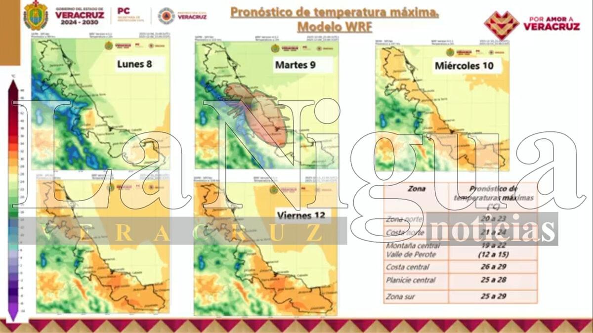 Evento de norte violento y lluvias intensas llegarán a Veracruz desde el lunes por reforzamiento del frente frío 18