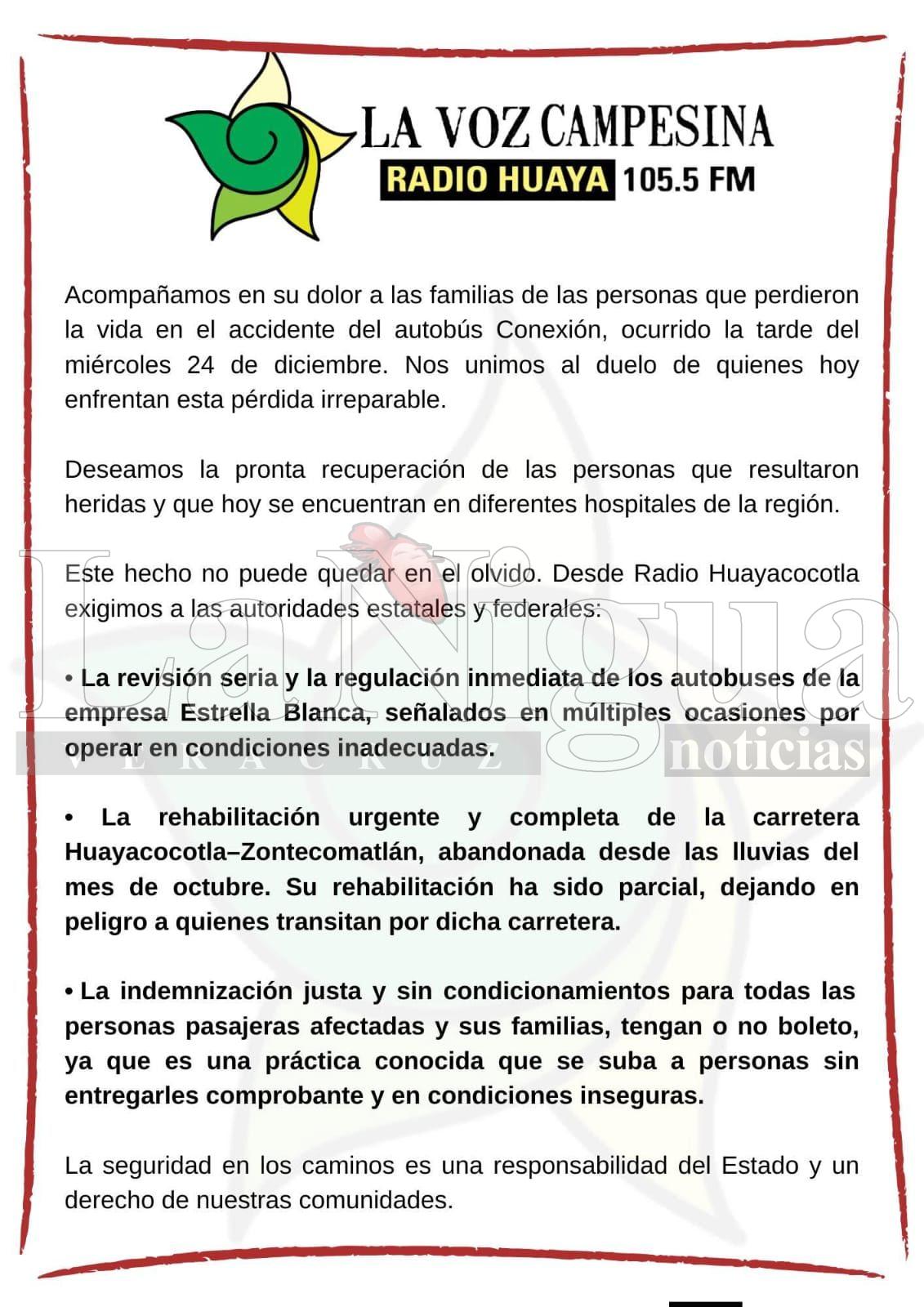 EXIGEN JUSTICIA SOCIAL POR MUERTES DEL BUS QUE CAYÓ AL BARRANCO. ACUSAN OLVIDO INSTITUCIONAL