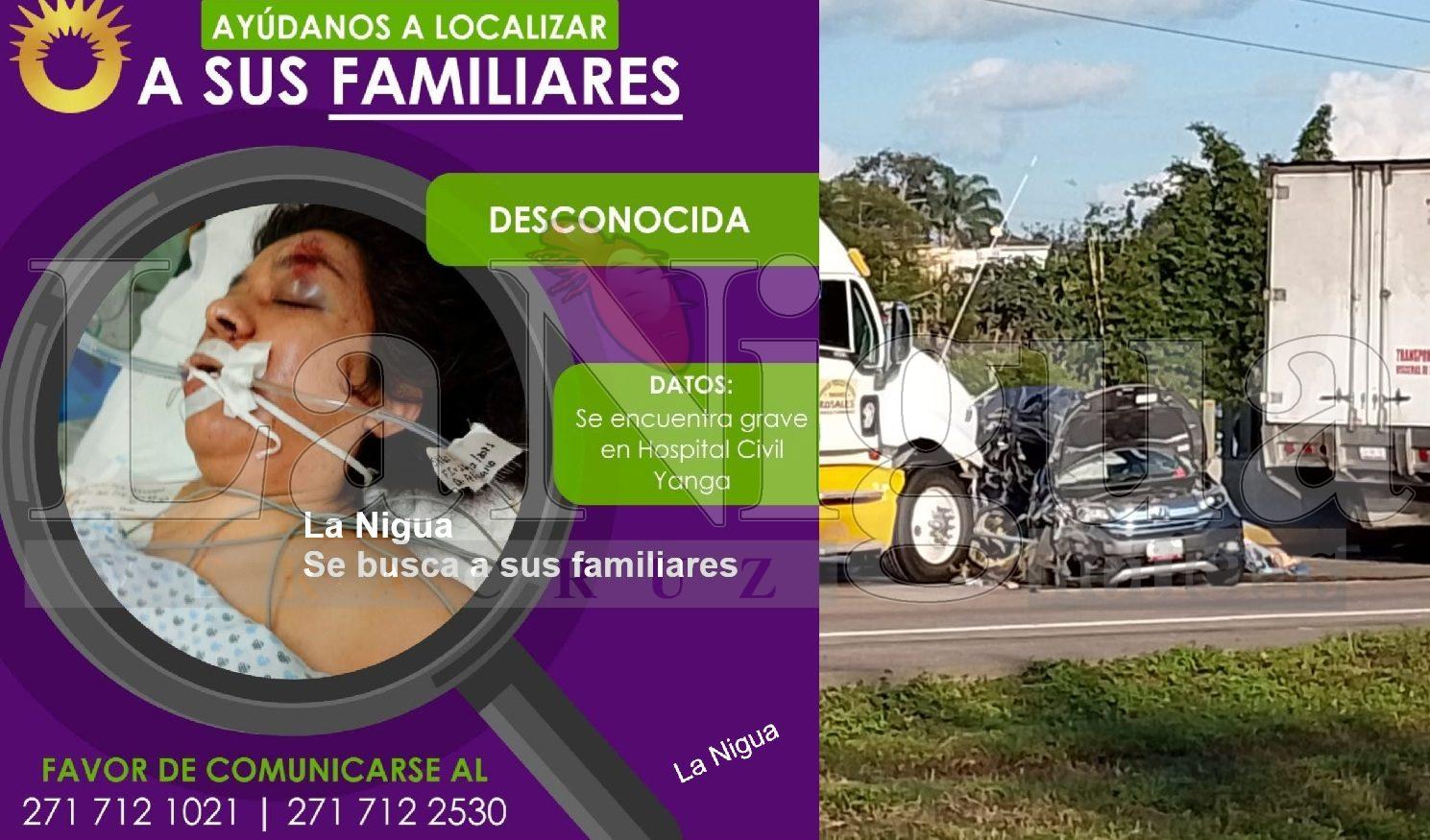 FALLECE LA SEGUNDA VÍCTIMA DE CARAMBOLA EN CÓRDOBA. BUSCAN A FAMILIARES DE LA CDMX. ESTÁN AMBOS COMO DESCONOCIDOS