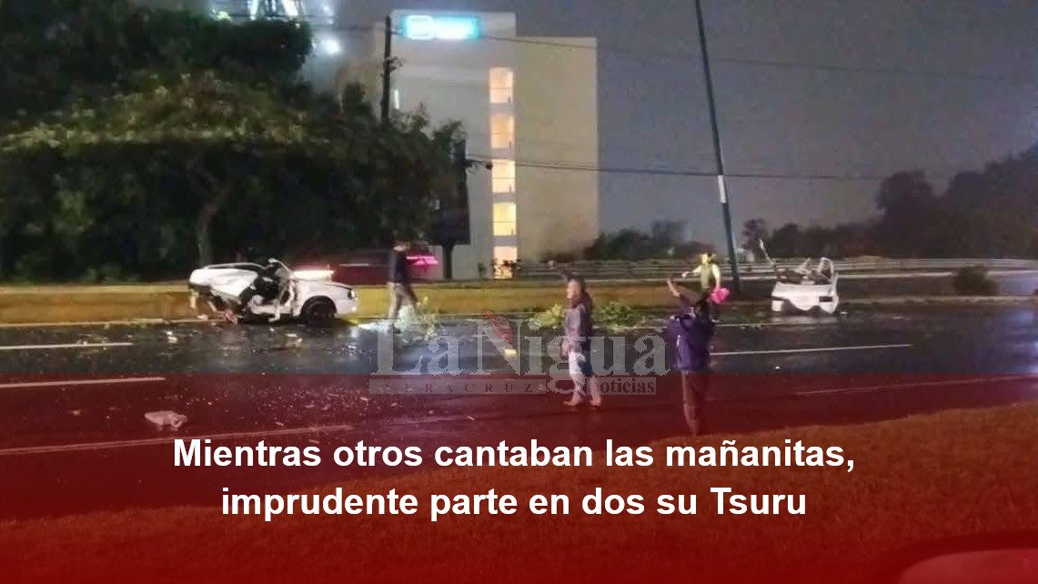 Parte su tsuru en dos y se fuga en Xalapa