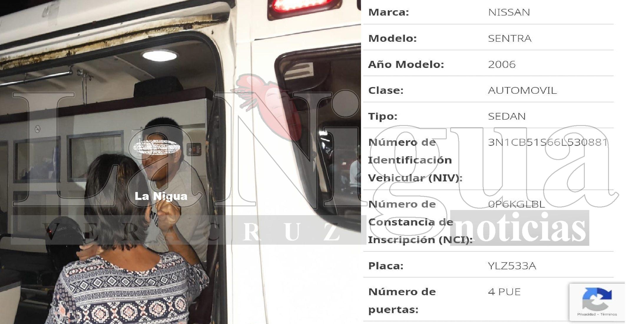 Nissan atropella a una persona en Aurrerá de Padelma, se da a la fuga, pero deja placa tirada.