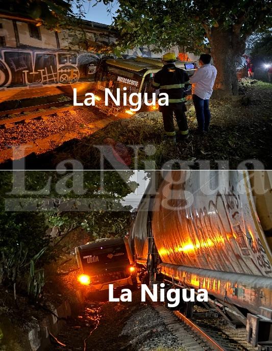 Es arrastrado camión Ulúa, de reciente lanzamiento, que quiso ganarle el paso al tren, en Veracruz puerto