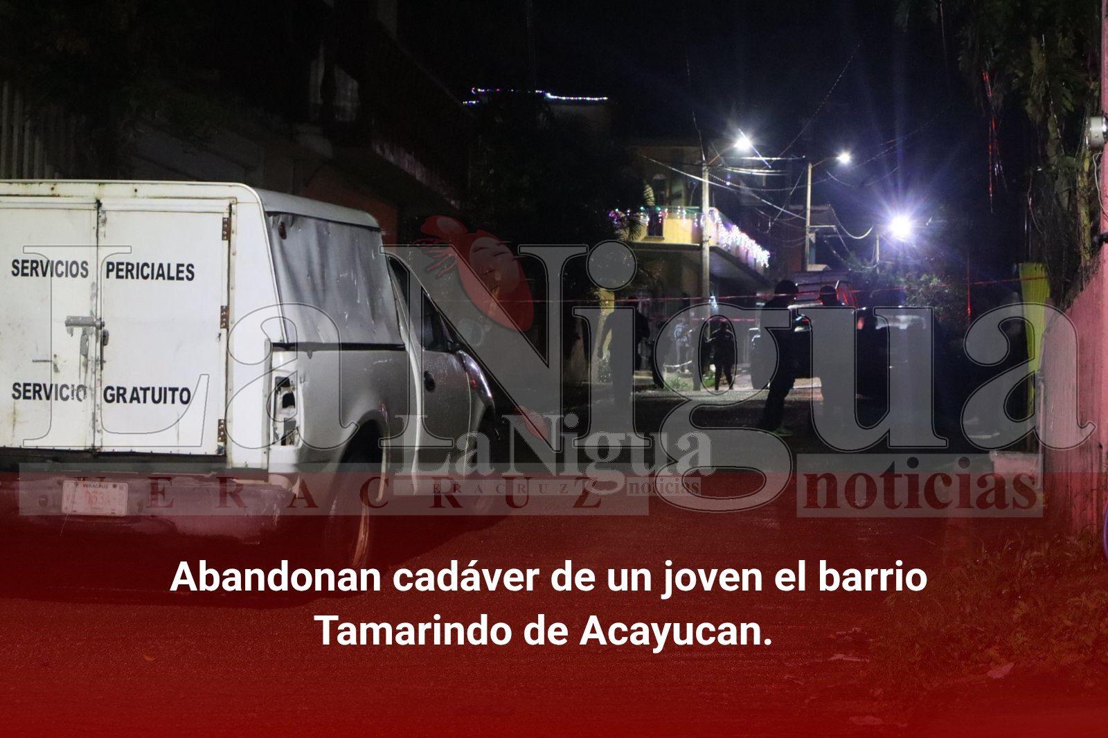 Abandonan cadáver de un joven el barrio Tamarindo de Acayucan.